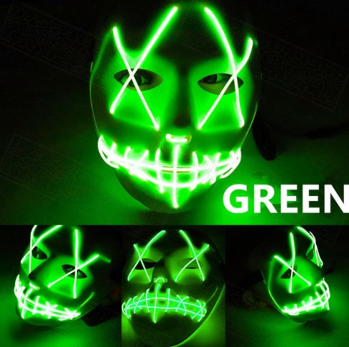 Halloween LED Glowing Full Face Mask for Party and Costume