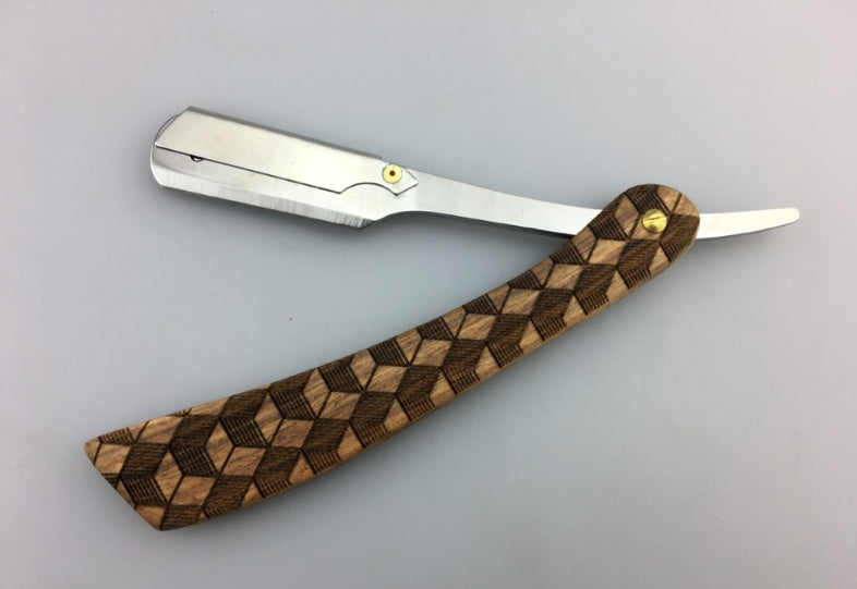 Rosewood Razor Double Sided Knife Holder Barber Shaving Tool