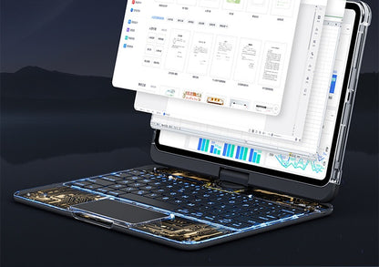 360 Swivel Keyboard Clear Case for iPad with Smart Trackpad