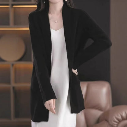 Buy Women’s Stylish Loose-Fitting Mid-Length Knit Cardigan Online