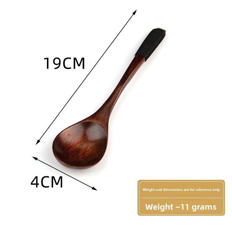 Long Handle Solid Wood Soup Spoon and Rice Spoon Tool