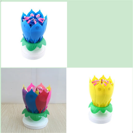 Buy First Musical Lotus Candle Colorful Birthday Cake Decor