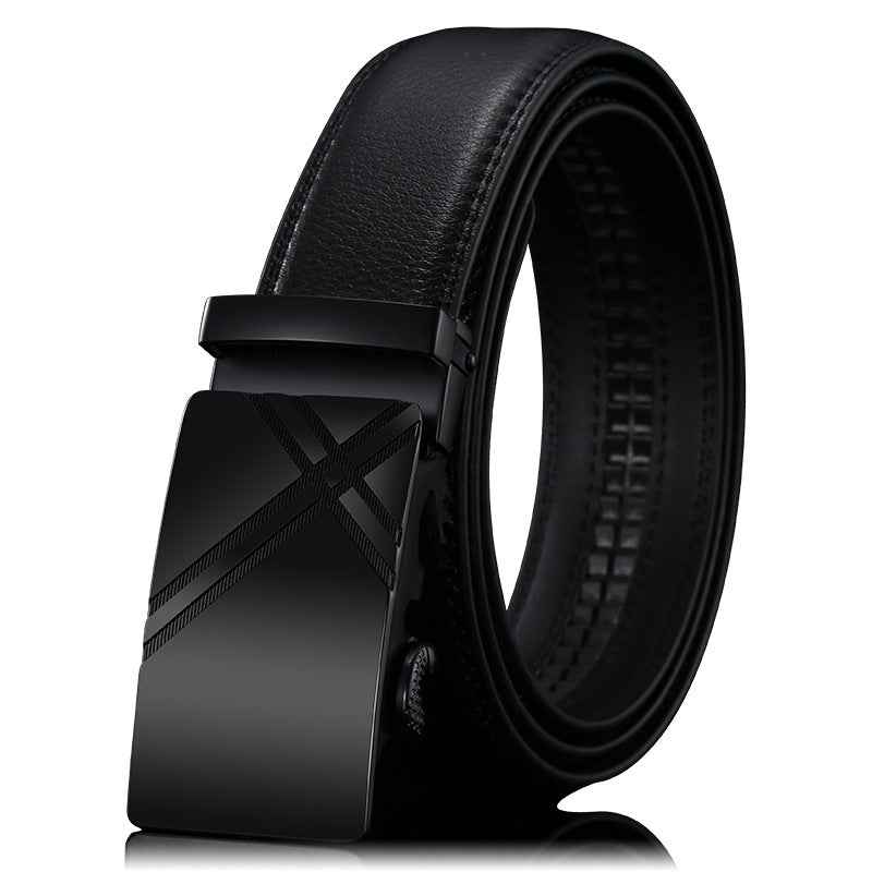 Men’s Genuine Leather Belt Automatic Buckle Stylish & Durable