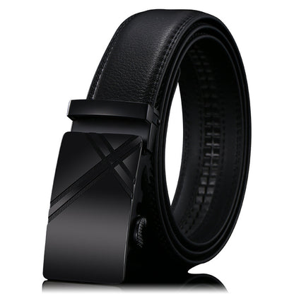 Men’s Genuine Leather Belt Automatic Buckle Stylish & Durable