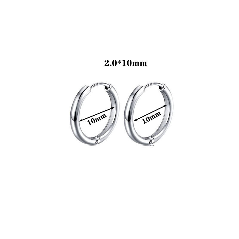 Buy Stainless Steel Coil Earrings – Simple Modern Style