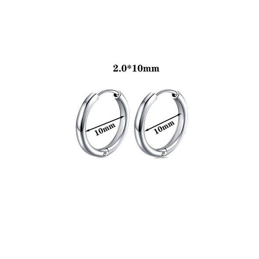 Buy Stainless Steel Coil Earrings – Simple Modern Style