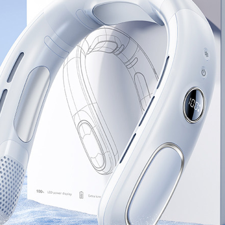 Neck-Worn Fan with Rechargeable Portable Airflow Design