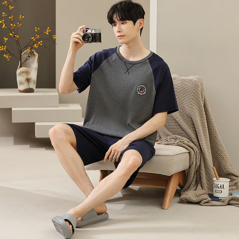 Men’s Soft Short-Sleeve Plus Size Pajamas Suit Comfortable Fit