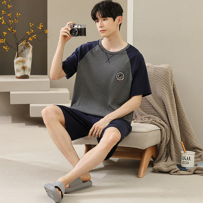 Men’s Soft Short-Sleeve Plus Size Pajamas Suit Comfortable Fit