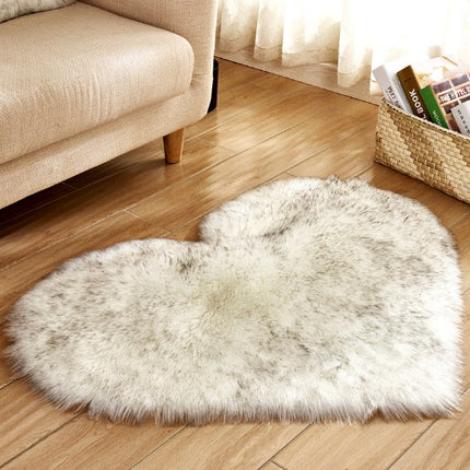 Buy Plush Heart Shaped Carpet – Fluffy Non-Slip Floor & Sofa Mat