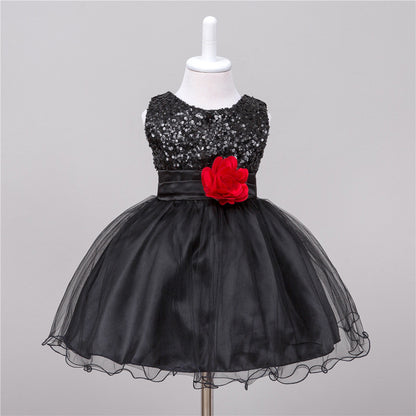 Buy Baby Sequin Dress Flower Girl Wedding Princess Dress Stylish