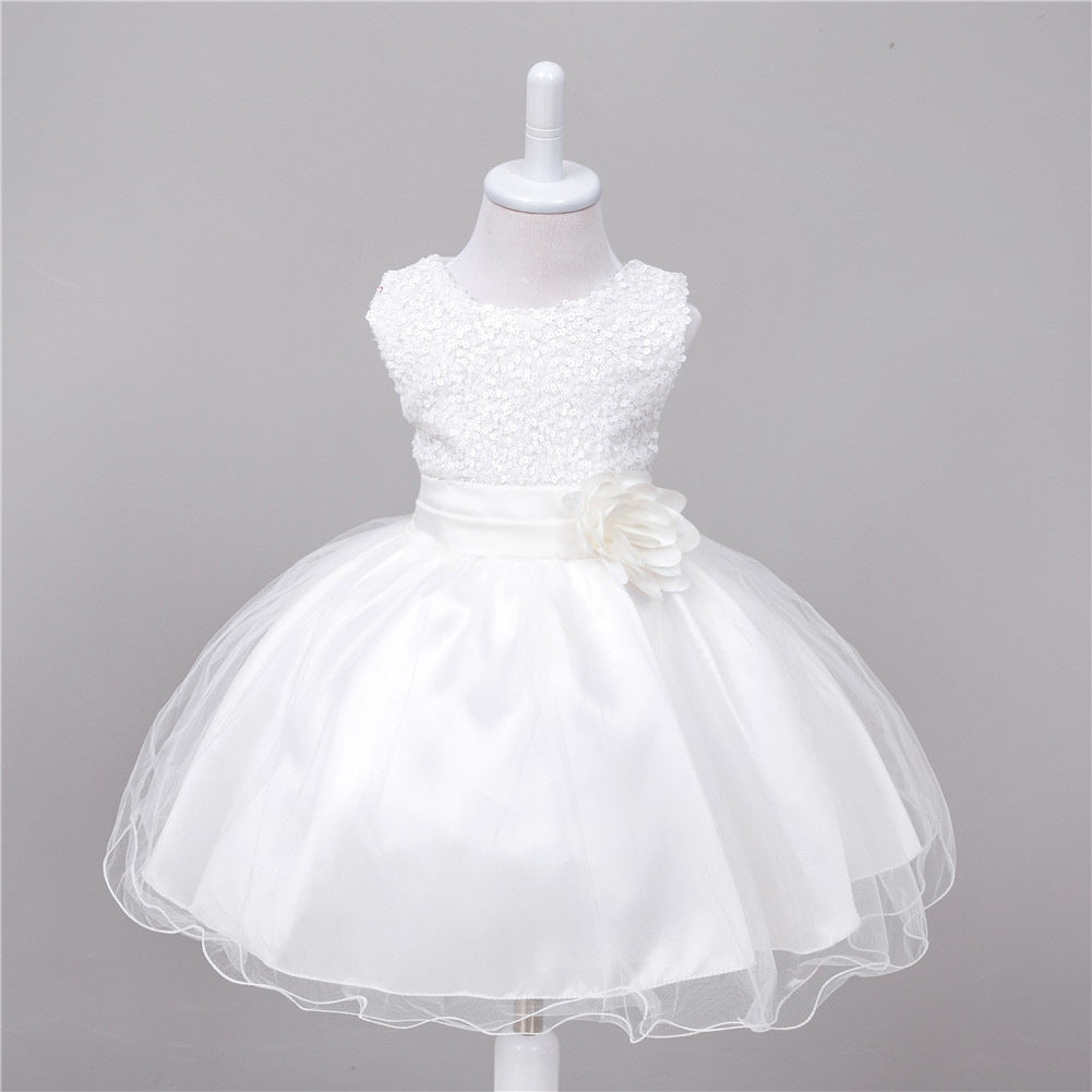 Buy Baby Sequin Dress Flower Girl Wedding Princess Dress Stylish