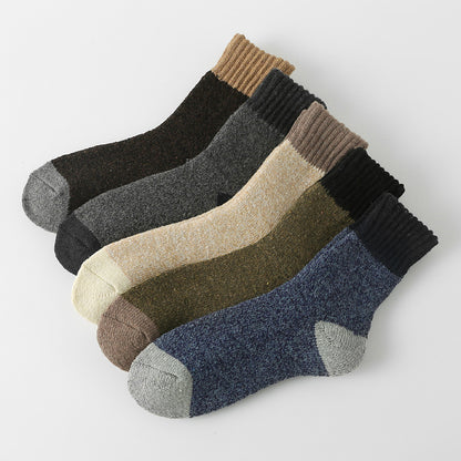 Buy Thick Warm Terry Socks In A Retro Color Palette For Women