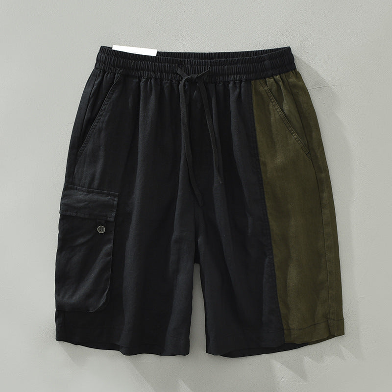 Men’s Loose Linen Pants – Trendy Color Matching for Comfort