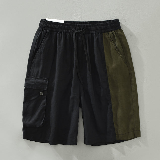 Men’s Loose Linen Pants – Trendy Color Matching for Comfort