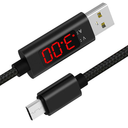 Nylon Smart Display Data Cable Apple Compatible Fast Charging
