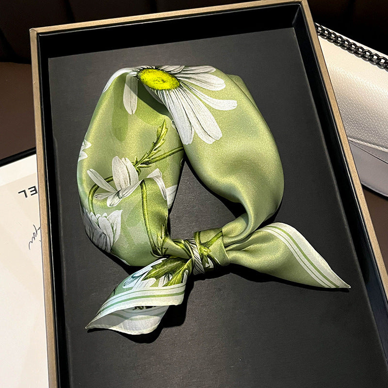 Buy Beige Silk Square Scarf for Women Versatile & Easy to Style