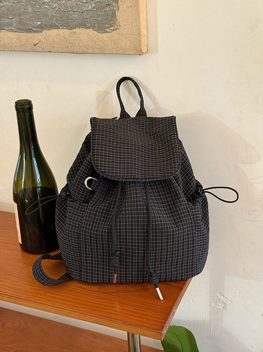 Korean Streetwear Nylon Backpack Lightweight Travel Bag