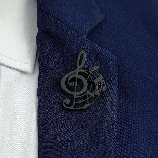 Buy Stainless Steel Note Brooch – Stylish Pin for Suit Shirts
