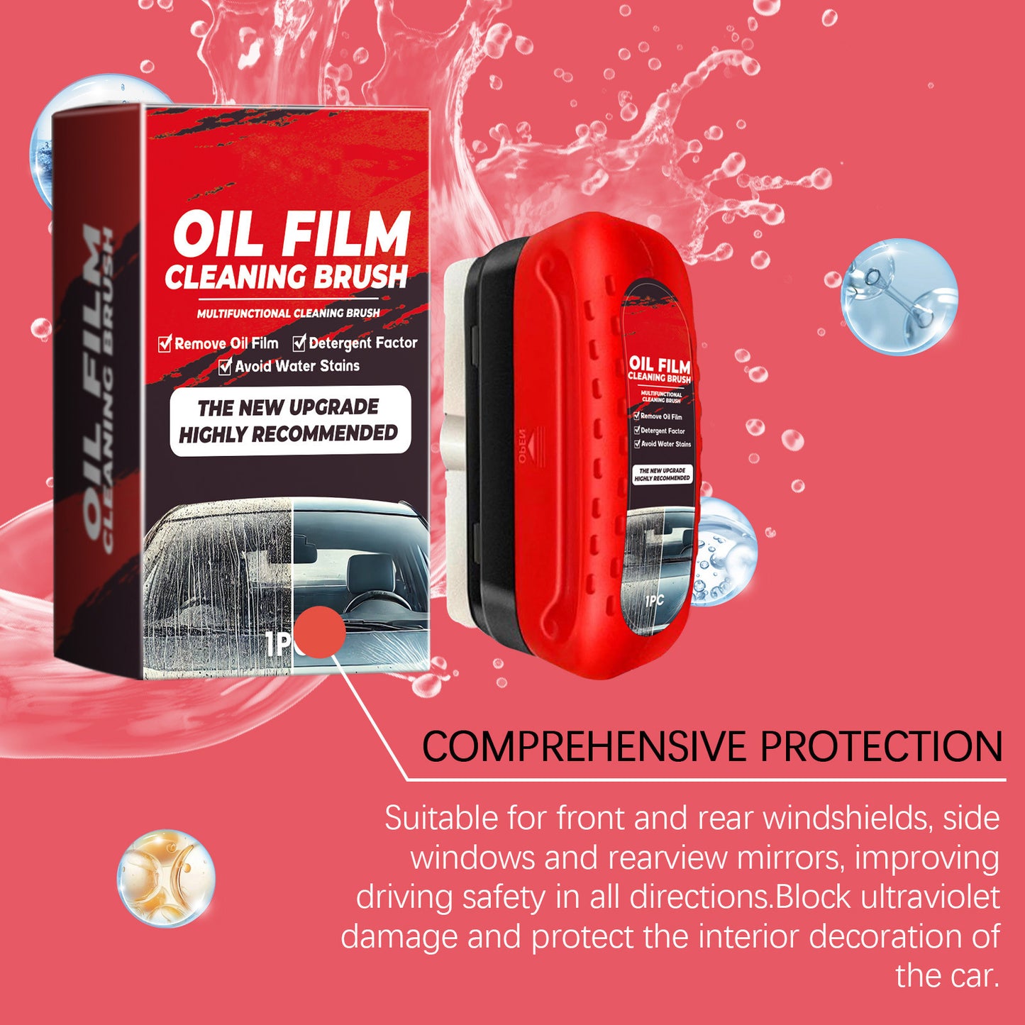 Automotive Oil Film Cleaning Brush Windshield Cleaner