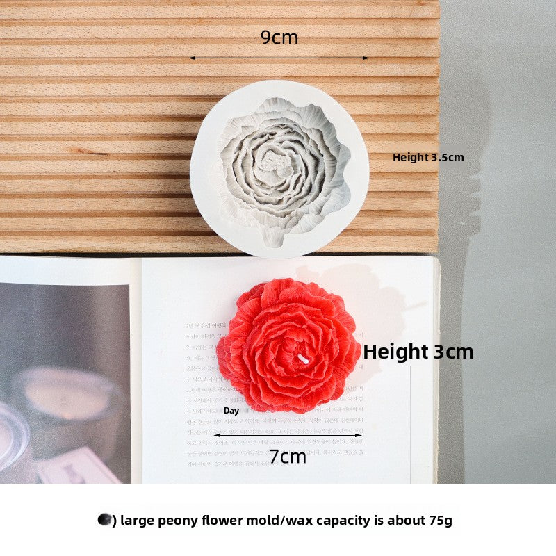 Peony Flower Silicone Mold for DIY Candles Craft Decor Uses