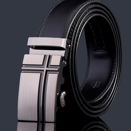 Men’s Genuine Leather Belt Automatic Buckle Stylish & Durable