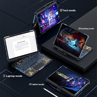 360 Swivel Keyboard Clear Case for iPad with Smart Trackpad globalswanky 02