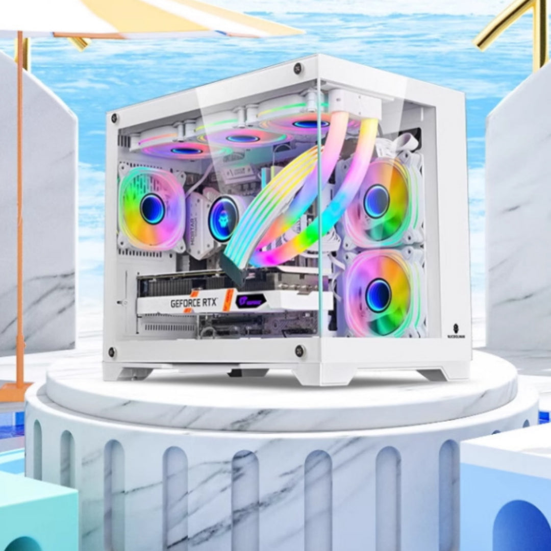 360 Water-Cooled Desktop Computer Host with Panoramic Glass globalswanky 01