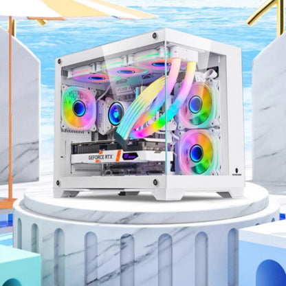 360 Water-Cooled Desktop Computer Host with Panoramic Glass globalswanky 01