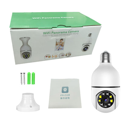 360-Degree Light Bulb Security Camera with Night Vision