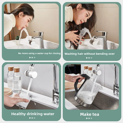 360° Rotating Faucet Splash Guard with Water Filter