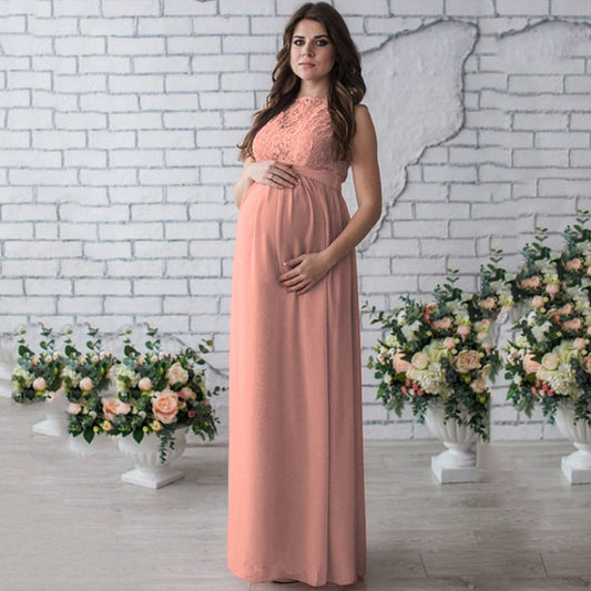 Buy Lace Sleeveless Maternity Dress Elegant & Comfortable Style