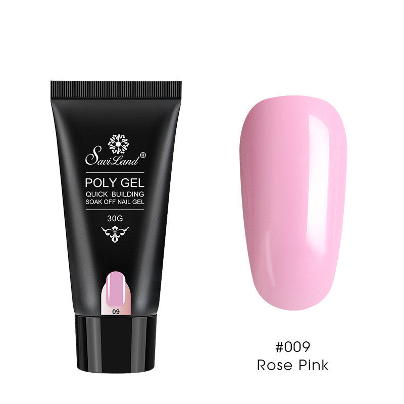 Quick Extension Crystal Gel Nail Set for Long-Lasting Shine