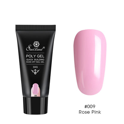Quick Extension Crystal Gel Nail Set for Long-Lasting Shine