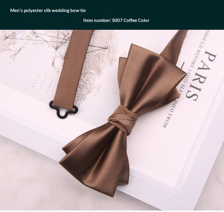 Mens Premium Polyester Wedding Bow Tie for Special Occasions