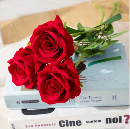 Artificial Red Rose Flowers Stunning Bouquet Gift Decoration