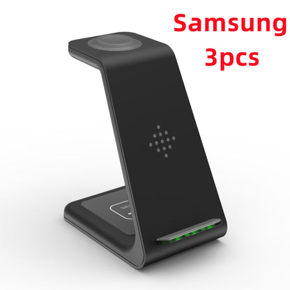 3 in 1 Fast Charging Station Wireless Charger Phone Stand