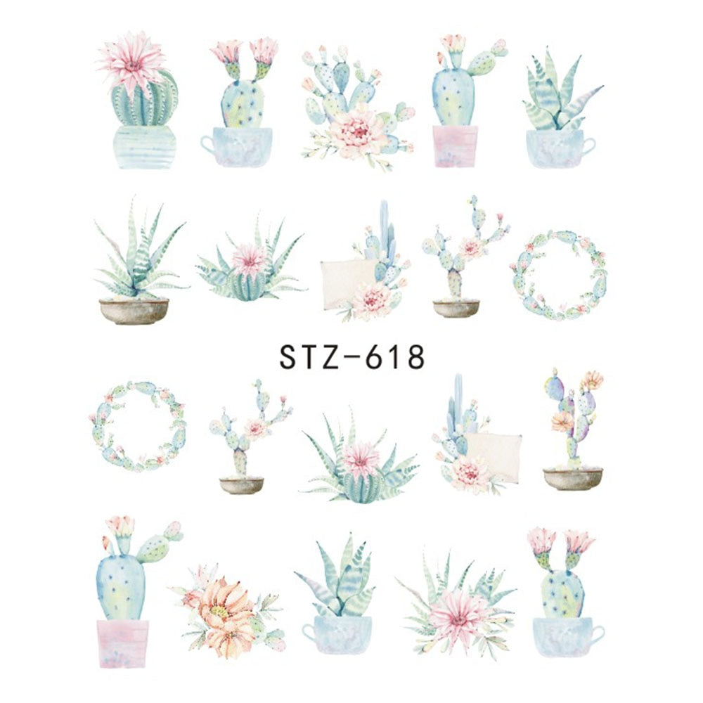 Buy Cute Butterfly Flower Nail Sticker Water Transfer Design.