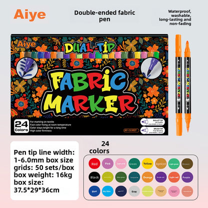 36-Color Fabric Markers, Washable & Waterproof for Clothes