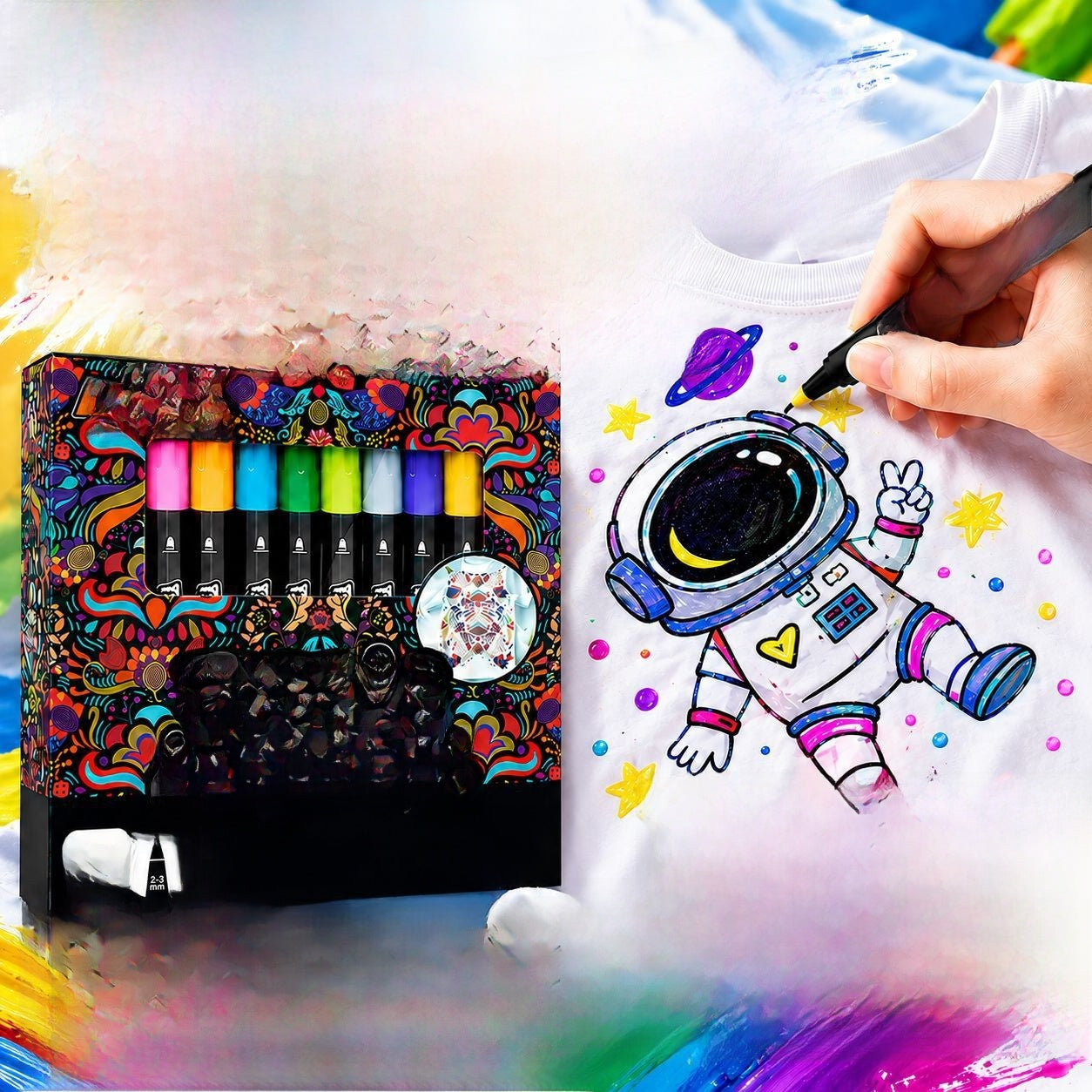 36-Color Fabric Markers, Washable & Waterproof for Clothes