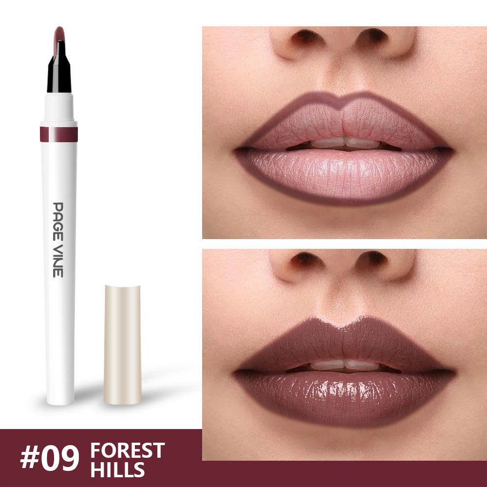 Lip Liner and Gloss Dual Set for Smooth, Long-Lasting Color