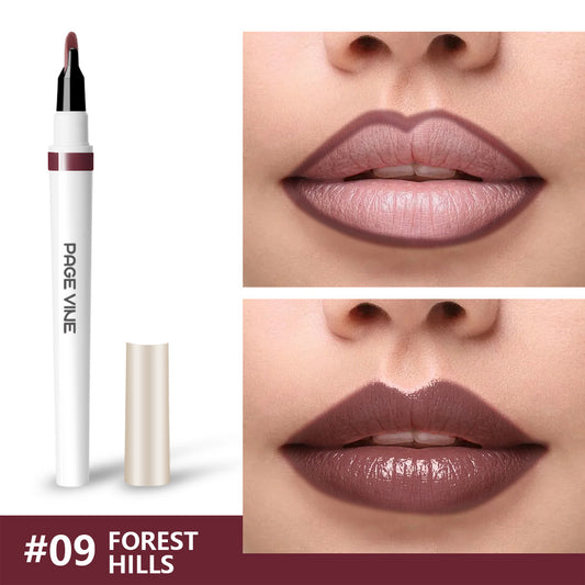 Lip Liner and Gloss Dual Set for Smooth, Long-Lasting Color