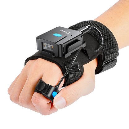 Buy Portable Two-dimensional Wrist Barcode Scanner Gloves Bluetooth Scanner