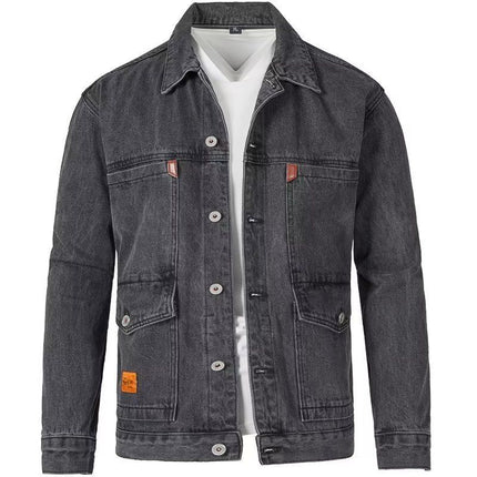 Buy Men’s Korean-Style Slim-Fit Denim Jacket for Trendy Look