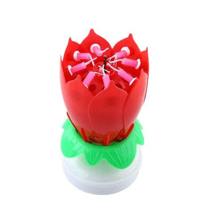 Buy First Musical Lotus Candle Colorful Birthday Cake Decor