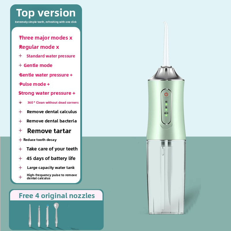 Electric Water Flosser with Portable Deep Cleaning Modes