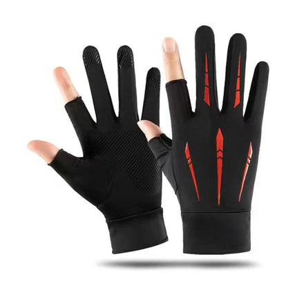 Buy Summer Ice Silk Half-Finger Gloves With Non-Slip Grip Online