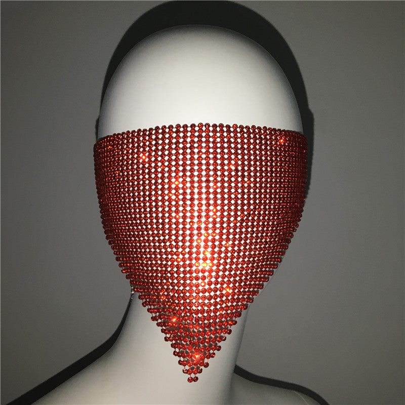 Buy Personality Trend Accessories Rhinestone Mask – Stylish Look