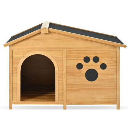 48 Wooden Dog House Outdoor Medium with Water-Resistant Roof