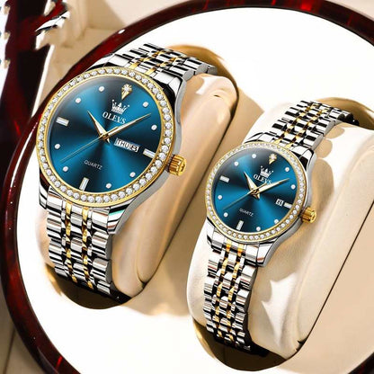 New Diamond-Embedded Trendy Waterproof Watch Stylish Durable